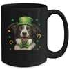 Border Collie St Patricks Day Leprechaun Shamrock Irish Mug | siriusteestore