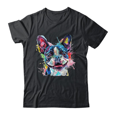 Boston Terrier Mom Lover Puppy Dog Watercolor Tie Dye Painting Shirt & Tank Top | siriusteestore