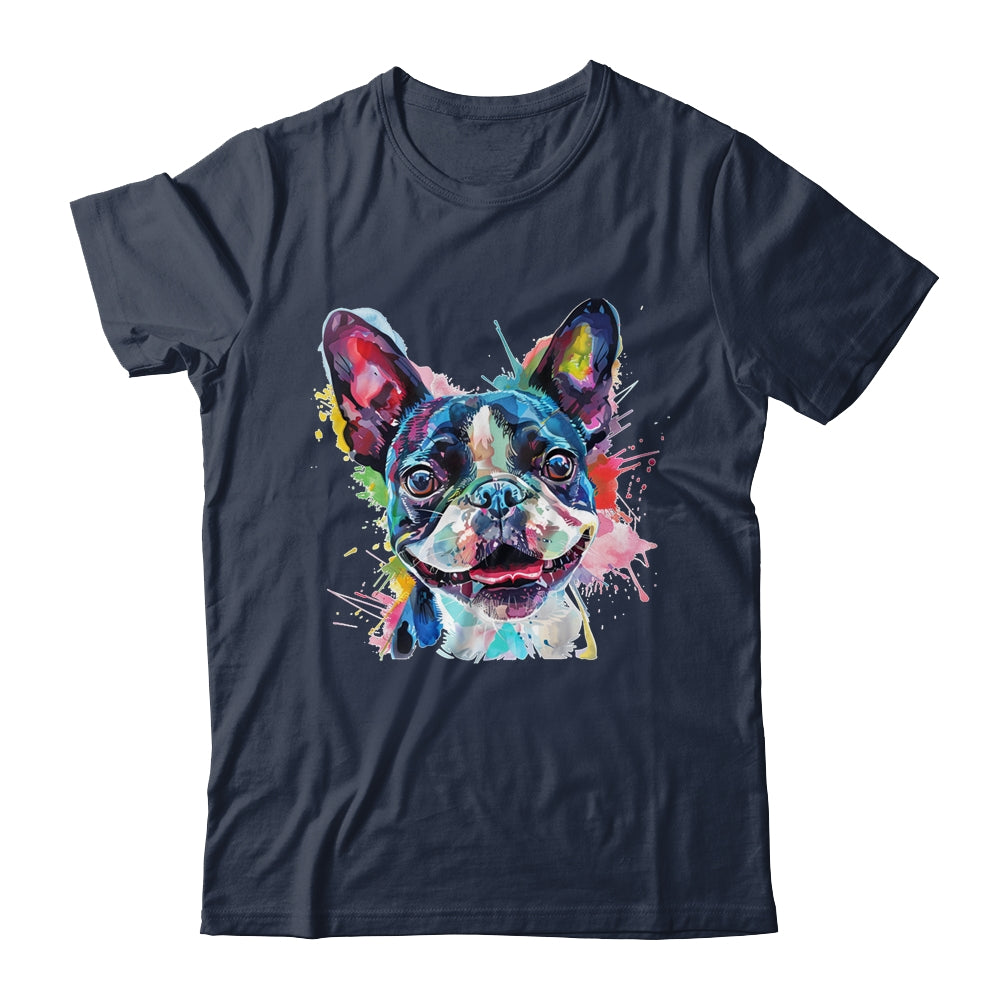 Boston Terrier Mom Lover Puppy Dog Watercolor Tie Dye Painting Shirt & Tank Top | siriusteestore