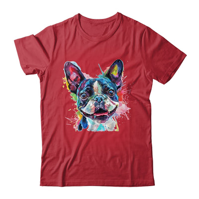 Boston Terrier Mom Lover Puppy Dog Watercolor Tie Dye Painting Shirt & Tank Top | siriusteestore
