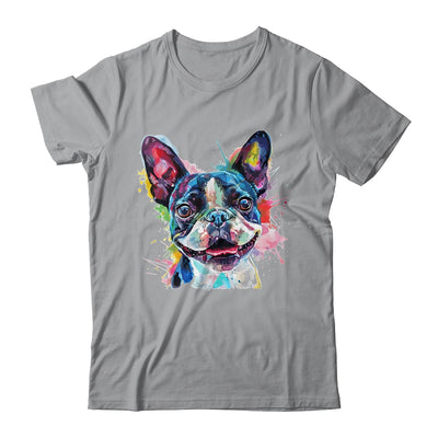 Boston Terrier Mom Lover Puppy Dog Watercolor Tie Dye Painting Shirt & Tank Top | siriusteestore