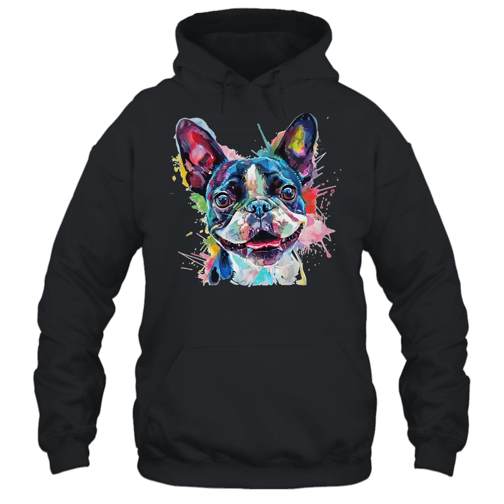 Boston Terrier Mom Lover Puppy Dog Watercolor Tie Dye Painting Shirt & Tank Top | siriusteestore