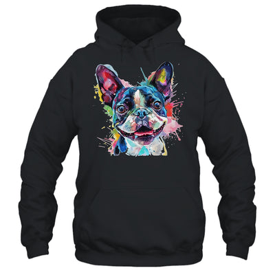 Boston Terrier Mom Lover Puppy Dog Watercolor Tie Dye Painting Shirt & Tank Top | siriusteestore