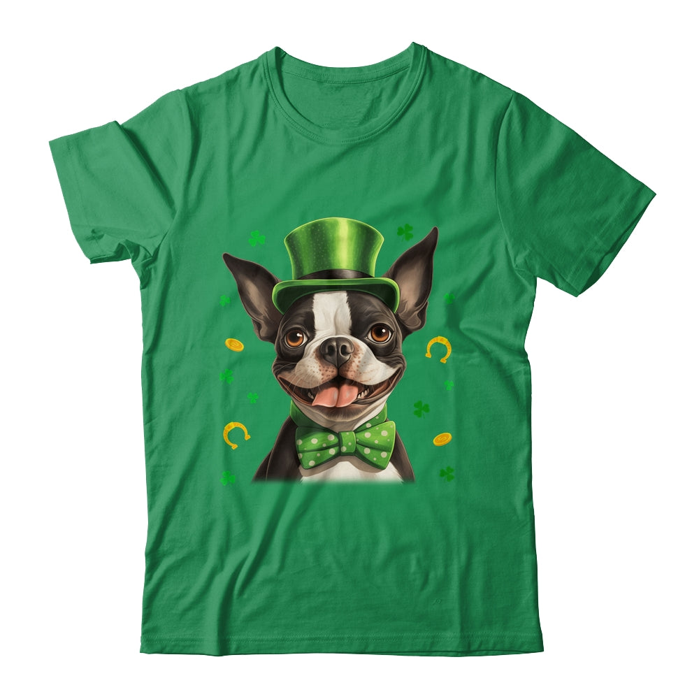 Boston Terrier St Patricks Day Leprechaun Shamrock Irish Shirt & Hoodie | siriusteestore