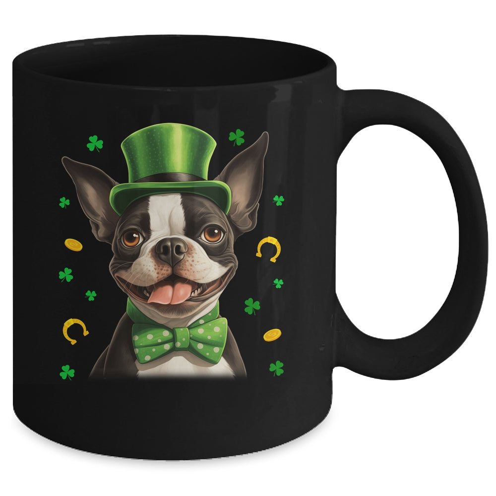 Boston Terrier St Patricks Day Leprechaun Shamrock Irish Mug | siriusteestore