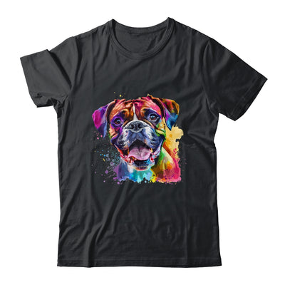 Boxer Mom Lover Puppy Dog Watercolor Tie Dye Painting Shirt & Tank Top | siriusteestore