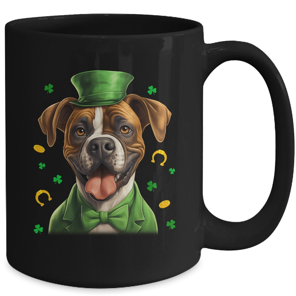 Boxer St Patricks Day Leprechaun Shamrock Irish Mug | siriusteestore