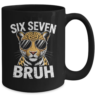 Boys Animal Print Leopard Bruh Cheetah 67 Meme Six Seven Mug | siriusteestore