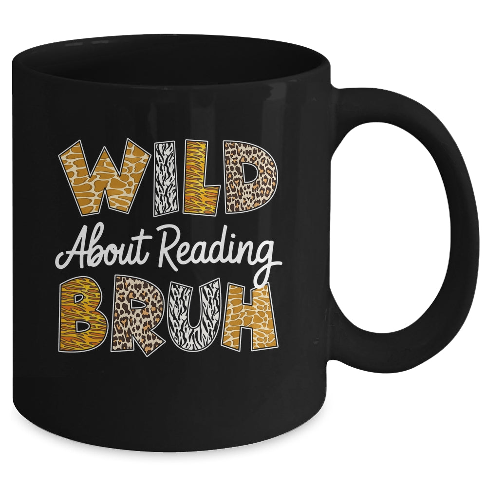 Boys Animal Print Wild About Reading BRUH Kids Book Lover Mug | siriusteestore