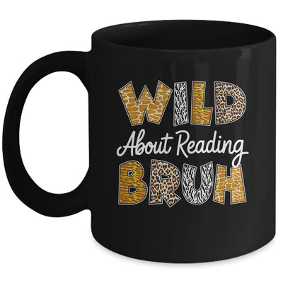Boys Animal Print Wild About Reading BRUH Kids Book Lover Mug | siriusteestore
