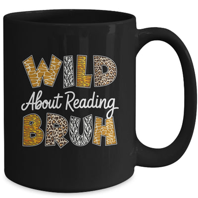 Boys Animal Print Wild About Reading BRUH Kids Book Lover Mug | siriusteestore