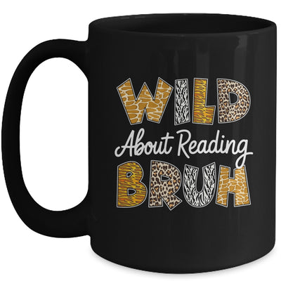 Boys Animal Print Wild About Reading BRUH Kids Book Lover Mug | siriusteestore