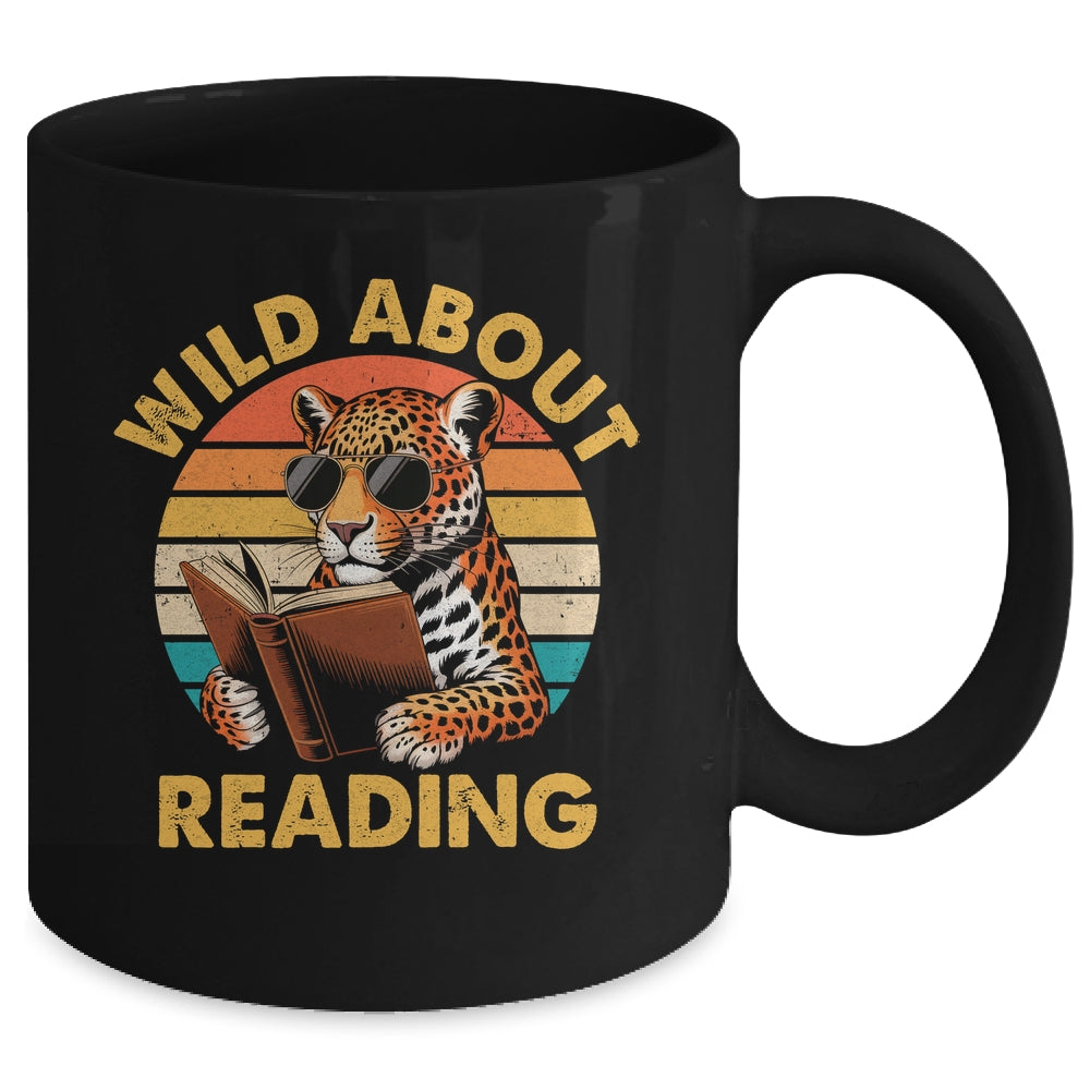 Boys Animal Print Wild About Reading Cheetah Book Lover Mug | siriusteestore