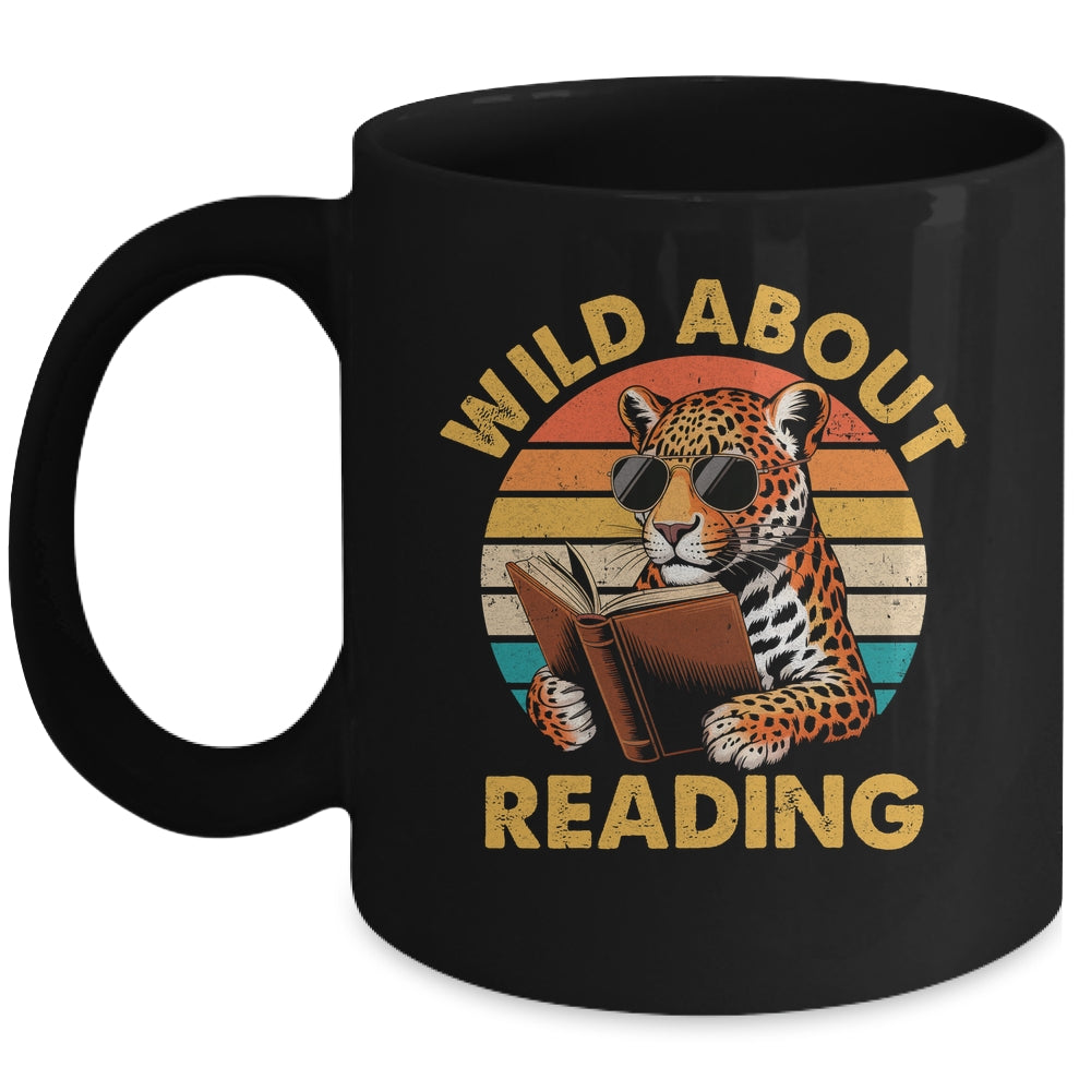 Boys Animal Print Wild About Reading Cheetah Book Lover Mug | siriusteestore