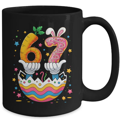 Boys Girls Easter Eggs Funny Bunny Six Seven 67 Memes 6 7 Mug | siriusteestore