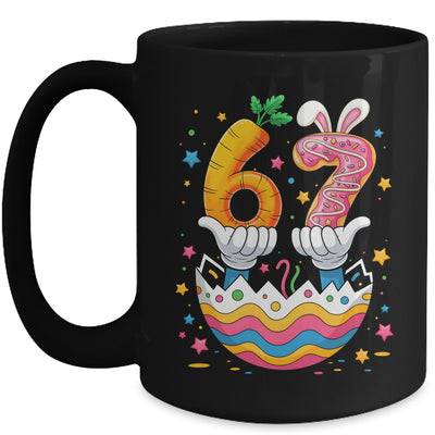 Boys Girls Easter Eggs Funny Bunny Six Seven 67 Memes 6 7 Mug | siriusteestore