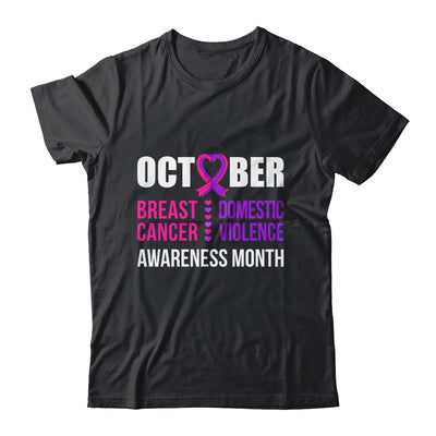Breast Cancer And Domestic Violence Awareness Month Shirt & Hoodie | siriusteestore