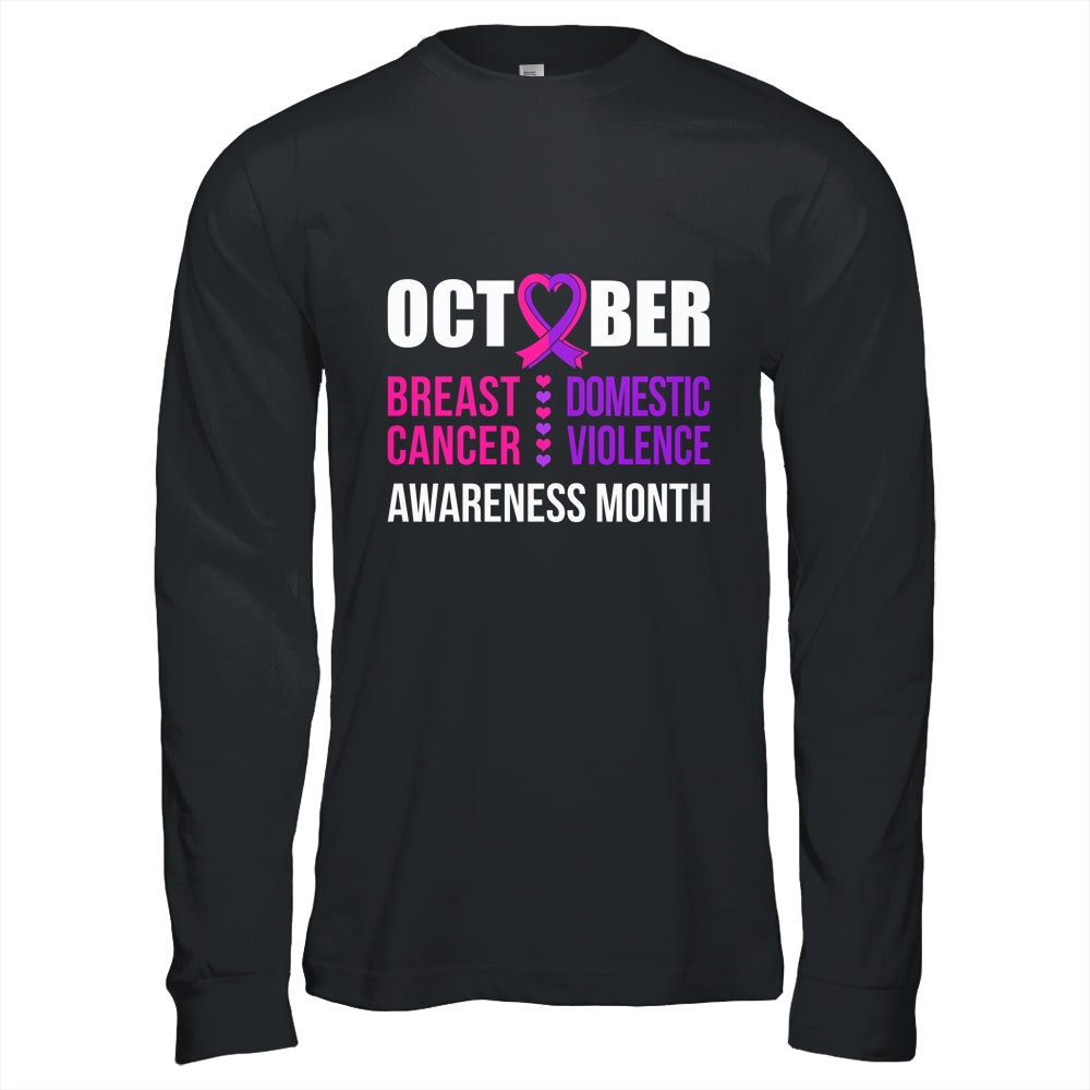 Breast Cancer And Domestic Violence Awareness Month Shirt & Hoodie | siriusteestore