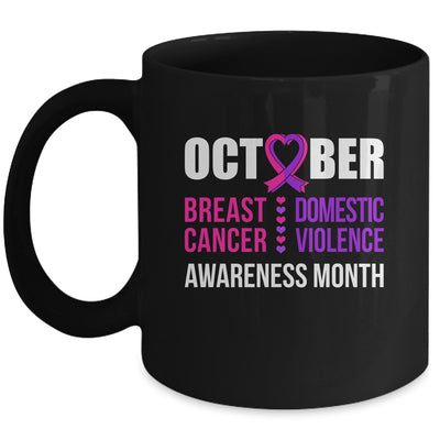 Breast Cancer And Domestic Violence Awareness Month Mug | siriusteestore