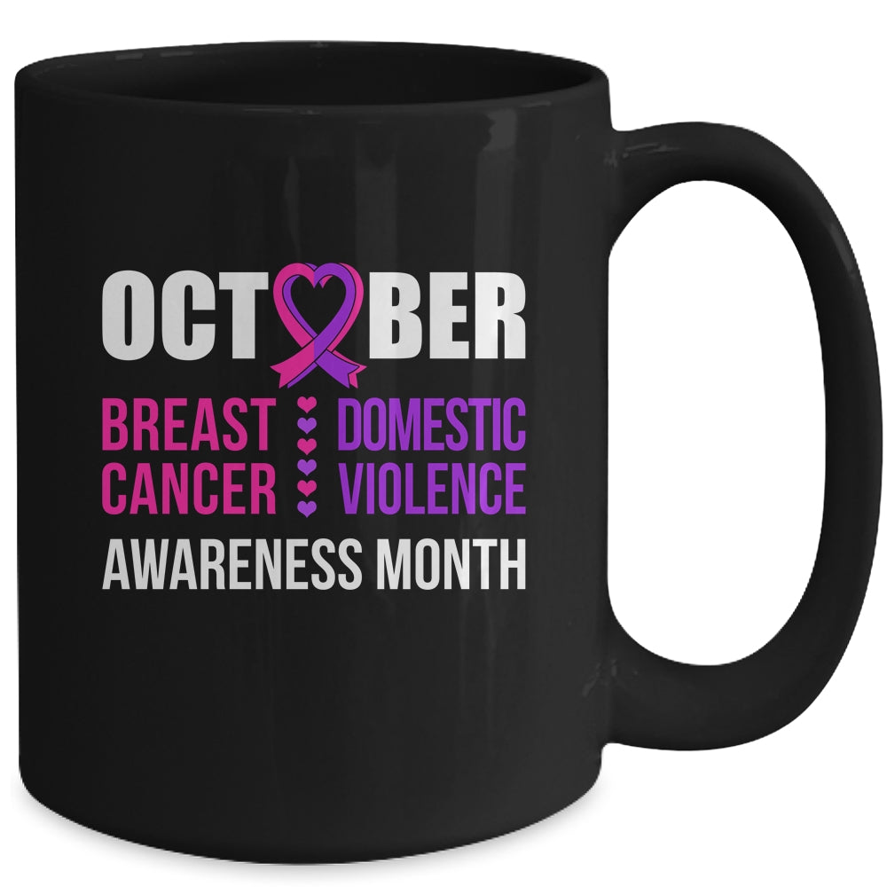 Breast Cancer And Domestic Violence Awareness Month Mug | siriusteestore