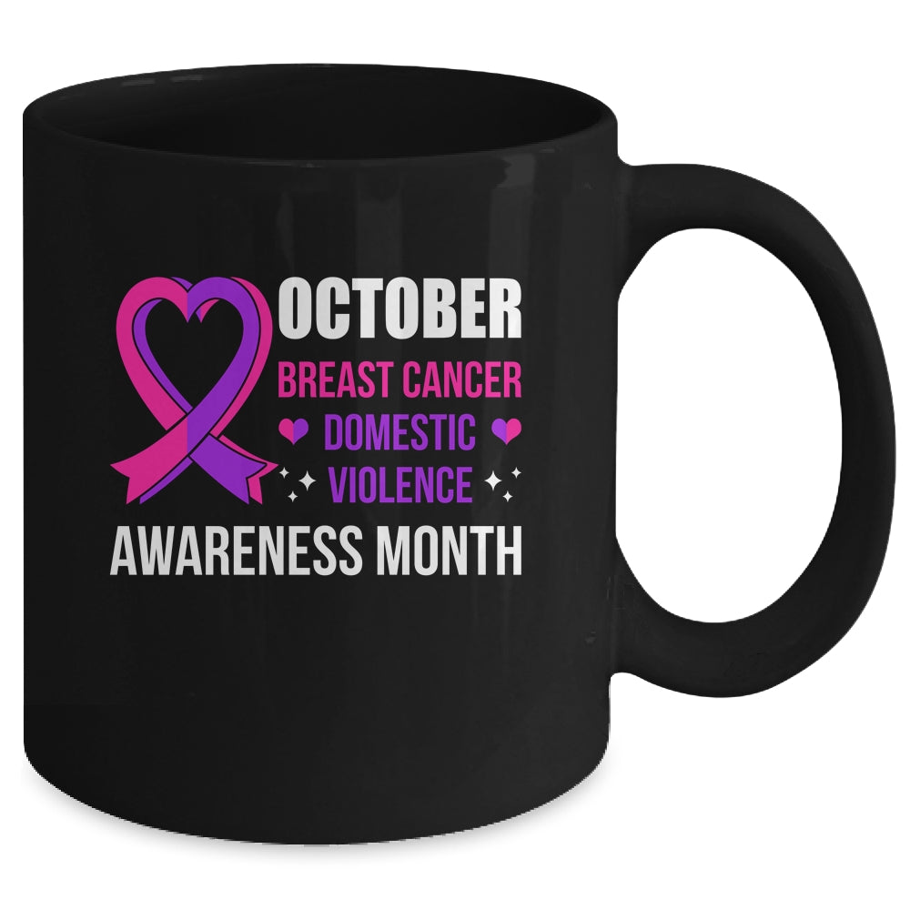 Breast Cancer Awareness And Domestic Violence Awareness Mug | siriusteestore