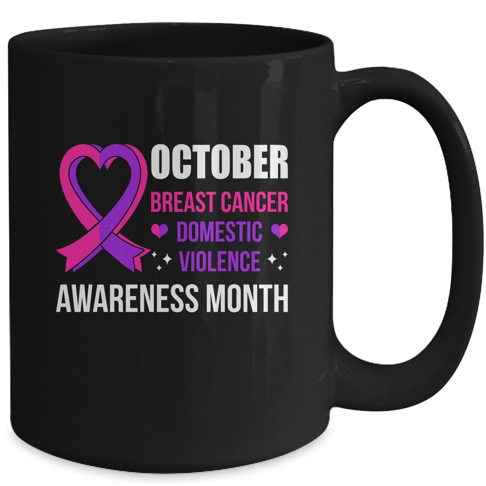 Breast Cancer Awareness And Domestic Violence Awareness Mug | siriusteestore