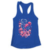 Breast Cancer Awareness Boxing Women Pink Ribbon Flower Shirt & Tank Top | siriusteestore