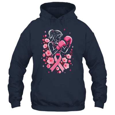 Breast Cancer Awareness Boxing Women Pink Ribbon Flower Shirt & Tank Top | siriusteestore