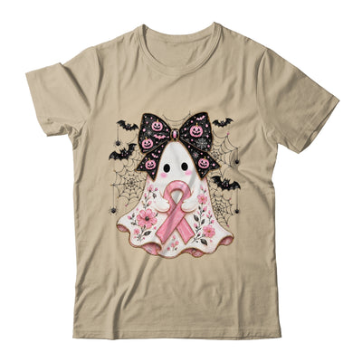 Breast Cancer Awareness Ghost Pink Ribbon Halloween Coquette Shirt & Sweatshirt | siriusteestore