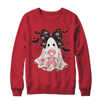 Breast Cancer Awareness Ghost Pink Ribbon Halloween Coquette Shirt & Sweatshirt | siriusteestore