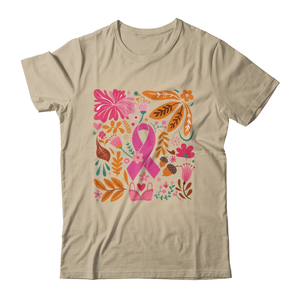 Breast Cancer Awareness Ribbon Boho Floral We Wear Pink Shirt & Tank Top | siriusteestore