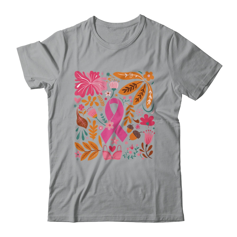 Breast Cancer Awareness Ribbon Boho Floral We Wear Pink Shirt & Tank Top | siriusteestore