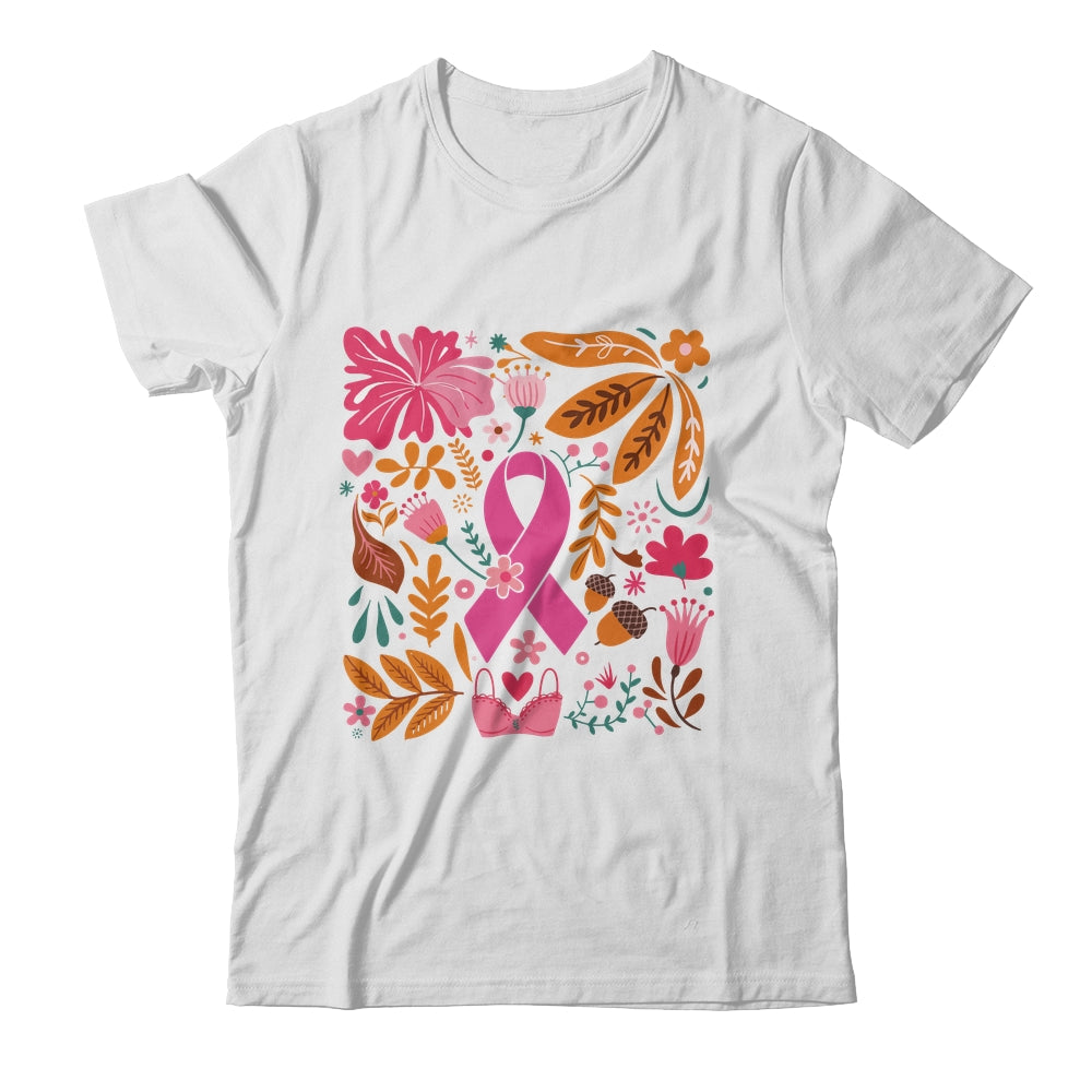 Breast Cancer Awareness Ribbon Boho Floral We Wear Pink Shirt & Tank Top | siriusteestore