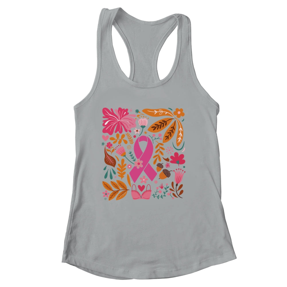 Breast Cancer Awareness Ribbon Boho Floral We Wear Pink Shirt & Tank Top | siriusteestore