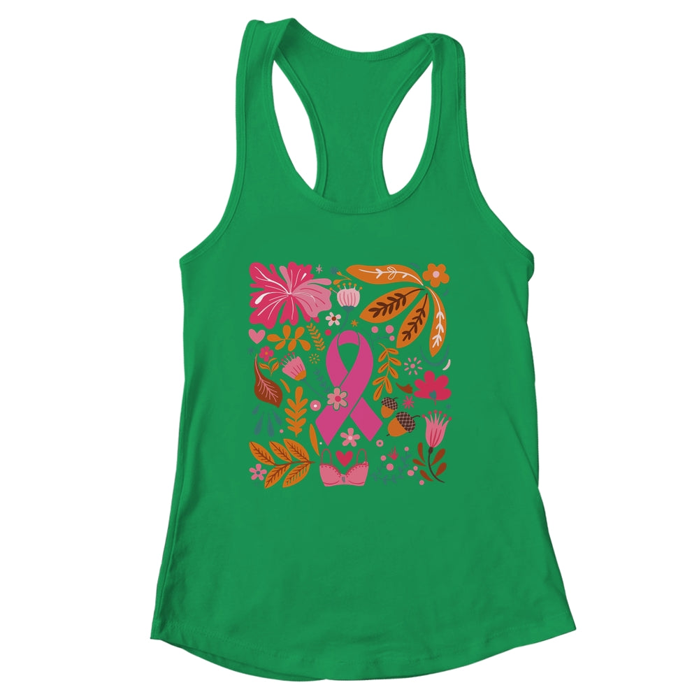 Breast Cancer Awareness Ribbon Boho Floral We Wear Pink Shirt & Tank Top | siriusteestore
