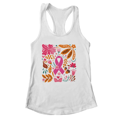 Breast Cancer Awareness Ribbon Boho Floral We Wear Pink Shirt & Tank Top | siriusteestore