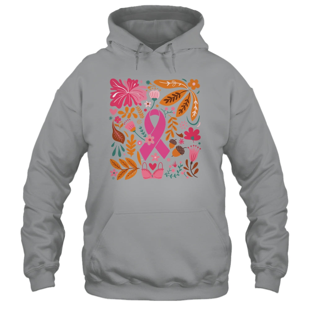 Breast Cancer Awareness Ribbon Boho Floral We Wear Pink Shirt & Tank Top | siriusteestore