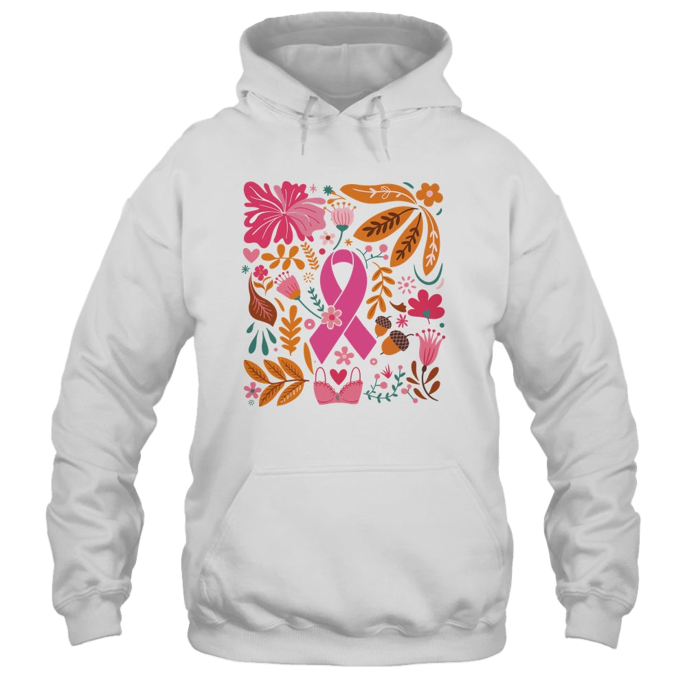 Breast Cancer Awareness Ribbon Boho Floral We Wear Pink Shirt & Tank Top | siriusteestore