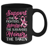 Breast Cancer Awareness Support Fighters Admire Survivors Mug | siriusteestore