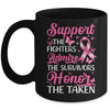 Breast Cancer Awareness Support Fighters Admire Survivors Mug | siriusteestore