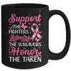 Breast Cancer Awareness Support Fighters Admire Survivors Mug | siriusteestore
