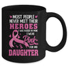 Breast Cancer Awareness Wear Pink For My Daughter Support Mug | siriusteestore