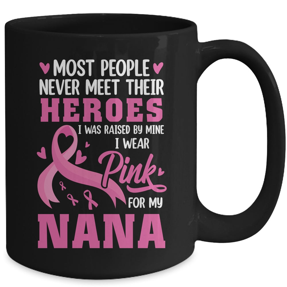 Breast Cancer Awareness Wear Pink For My Nana Support Kids Mug | siriusteestore
