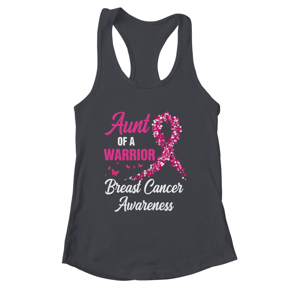Breast Cancer Fighter Awareness Aunt Of A Warrior Shirt & Tank Top | siriusteestore