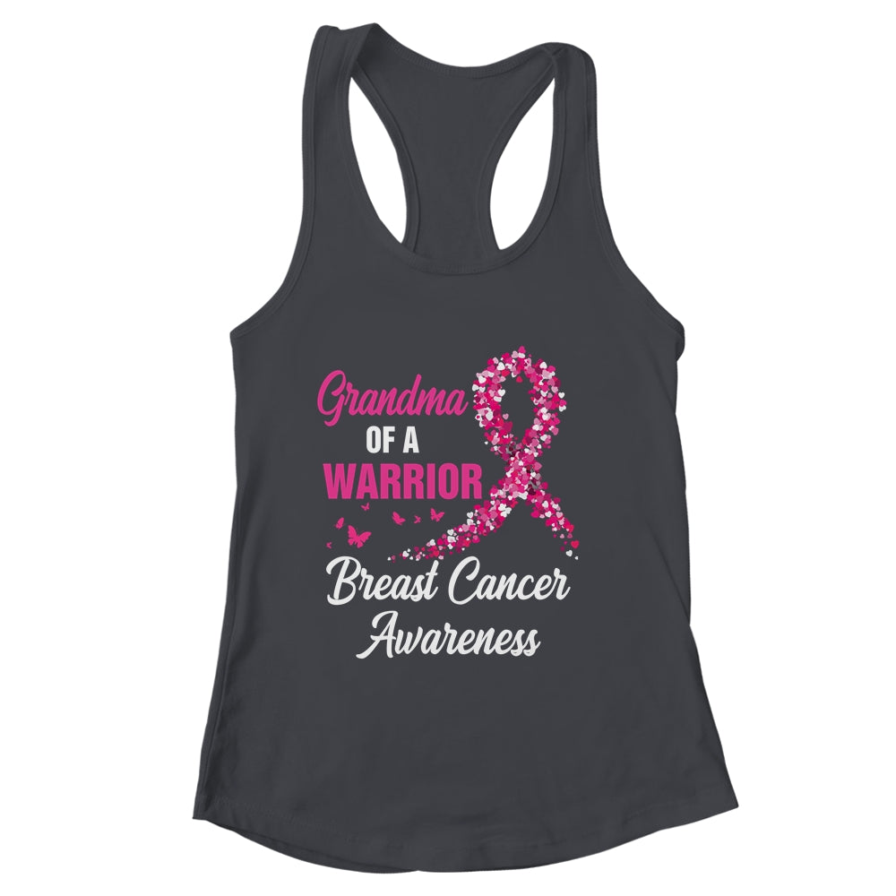 Breast Cancer Fighter Awareness Grandma Of A Warrior Shirt & Tank Top | siriusteestore