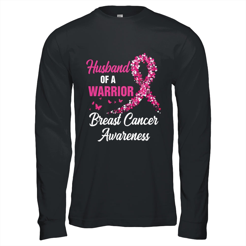 Breast Cancer Fighter Awareness Husband Of A Warrior Shirt & Hoodie | siriusteestore