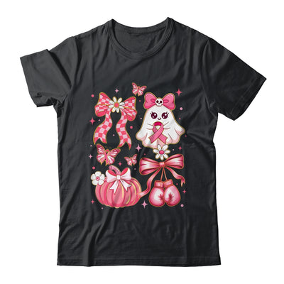 Breast Cancer Ghost Coquette Pink Ribbon Halloween Pumpkin Shirt & Hoodie | siriusteestore