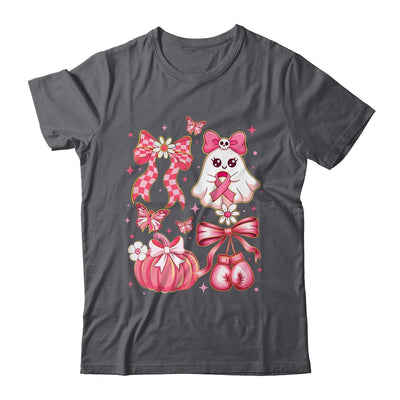 Breast Cancer Ghost Coquette Pink Ribbon Halloween Pumpkin Shirt & Hoodie | siriusteestore
