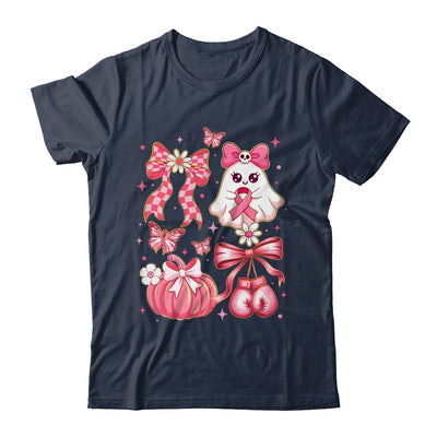 Breast Cancer Ghost Coquette Pink Ribbon Halloween Pumpkin Shirt & Hoodie | siriusteestore