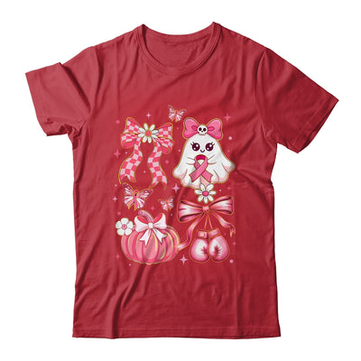 Breast Cancer Ghost Coquette Pink Ribbon Halloween Pumpkin Shirt & Hoodie | siriusteestore